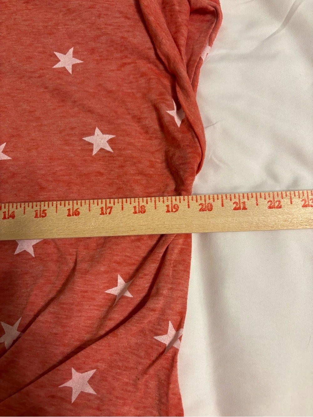 Lucky Brand Large Coral Star Print Twist Front Short Sleeve Tee Top - Picture 4 of 8